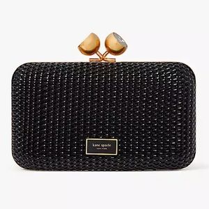 🖤NWT Kate Spade New York Kisslock Woven Small Clutch